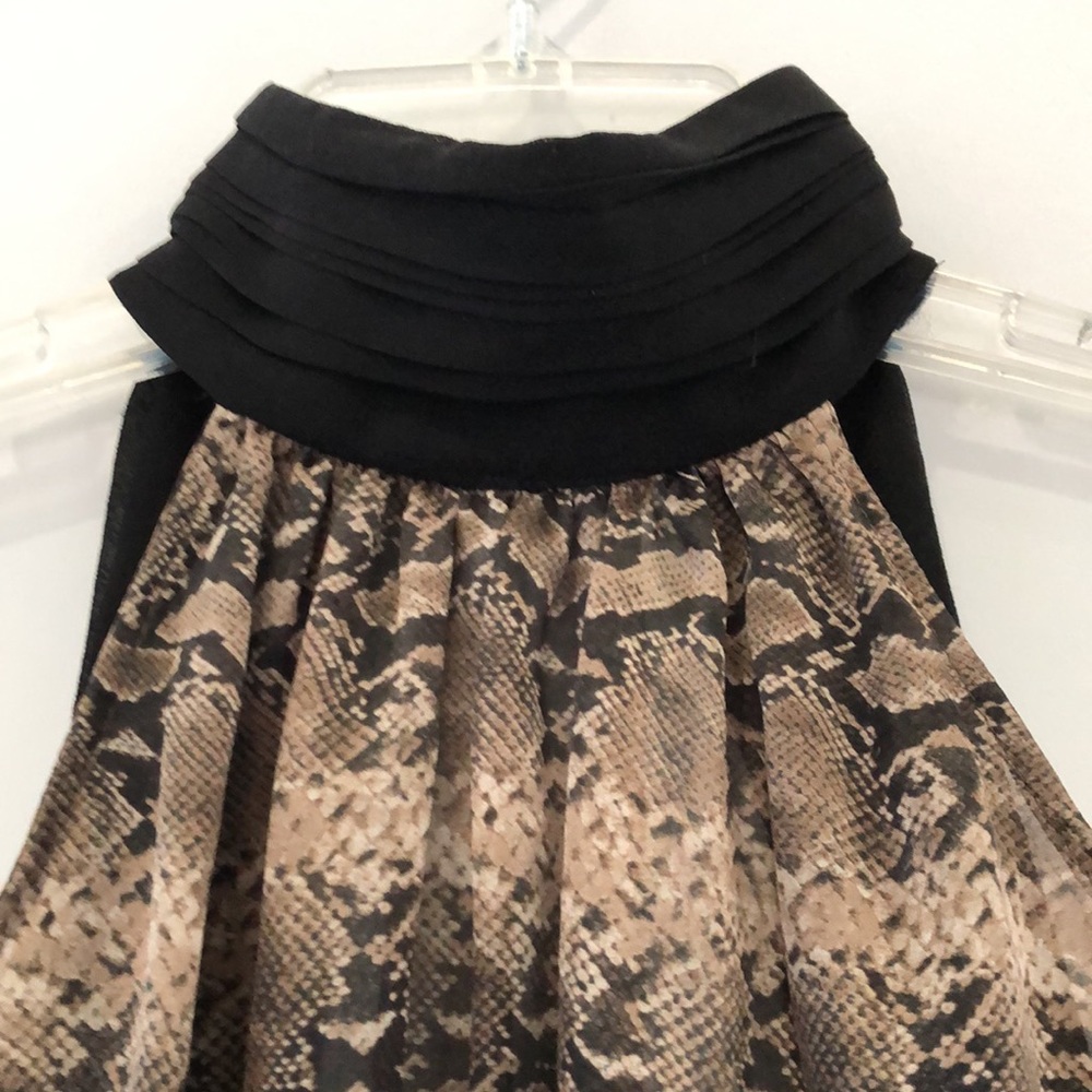 Zara Basic Sheer Snakeskin Pattern Halter Top. Br… - image 2